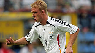 Zwölf Länderspiele, ein Tor für Deutschland: Mike Hanke im DFB-Dress © 2006 Getty Images