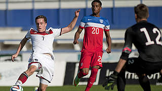 Scheitert am US-Schlussmann: Michael Strein (l.) © 2014 Getty Images