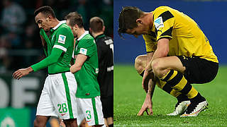 In der Krise: Werder Bremen und Borussia Dortmund © 2014 Getty Images