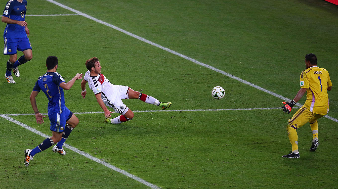 Siegtreffer im Finale gegen Argentinien: Mario Götze © 2014 Getty Images