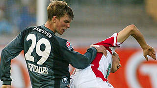 Mertesacker's Bundesliga debut came against Köln in 2003 © Bongarts