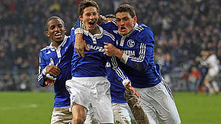 Draxler celebrating his first senior goal © 2011 Getty Images