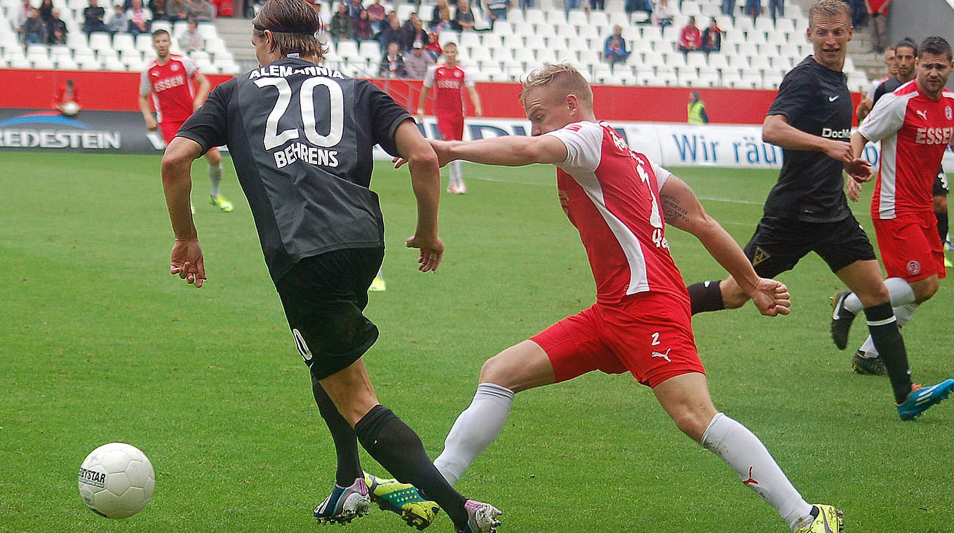 Treffen am 7. Februar erneut aufeinander: Aachens Behrens (l.) und Essens Hermes
 © MSPW