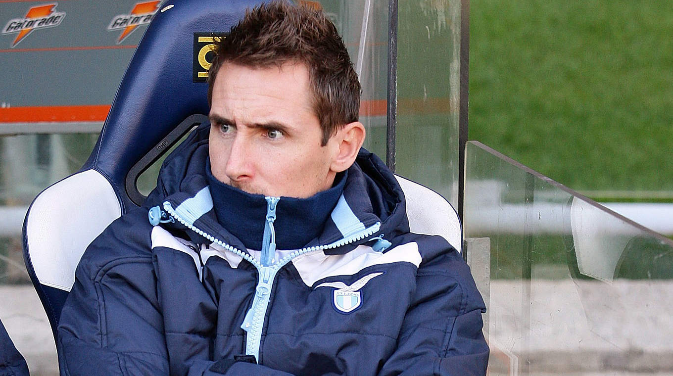 Verfolgte den Lazio-Sieg gegen Sampdoria von der Bank: Miroslav Klose © 2012 Getty Images