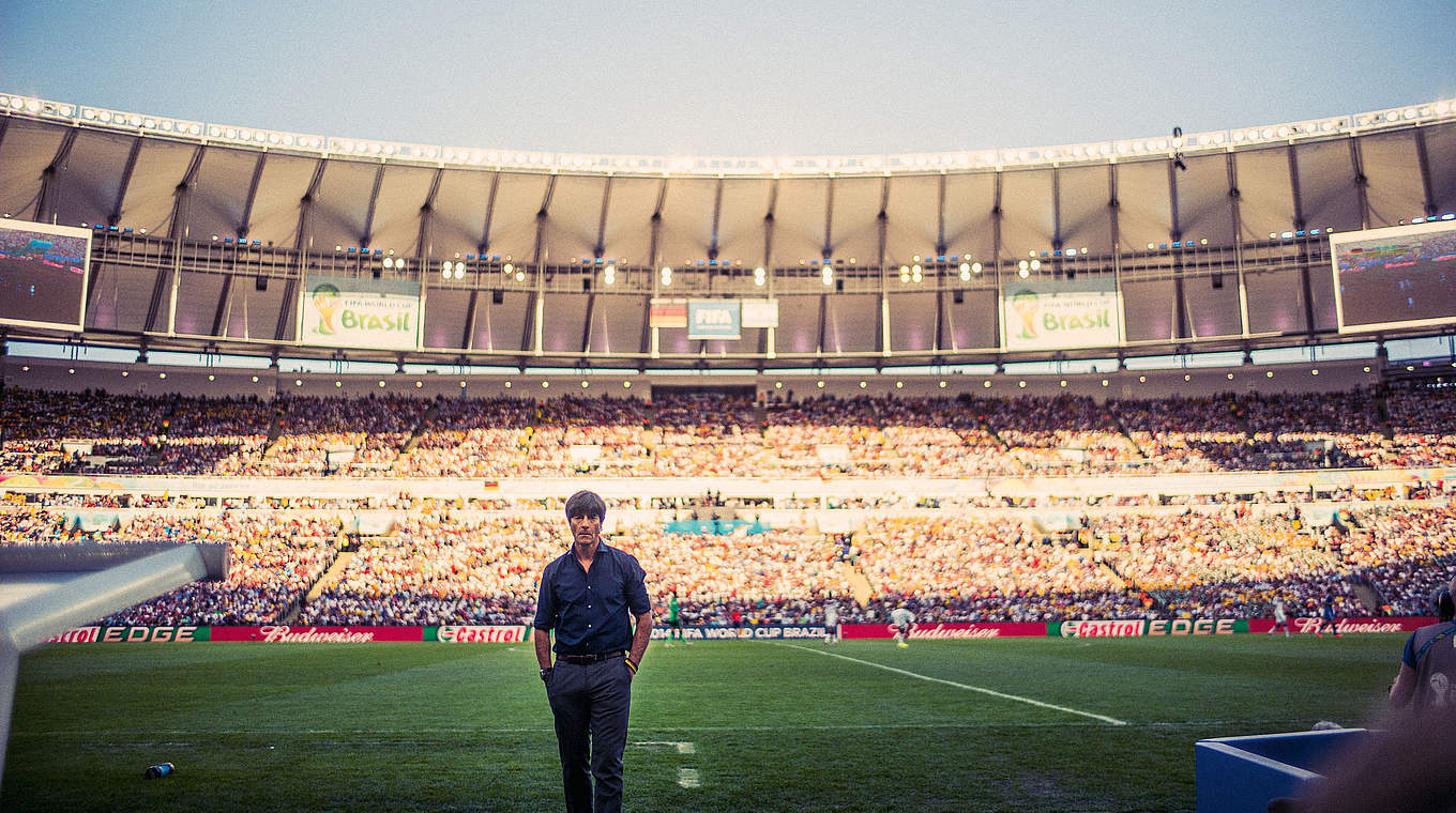 "A fantastic footballing summer": Joachim Löw at the World Cup Final in the Maracana © Paul Ripke