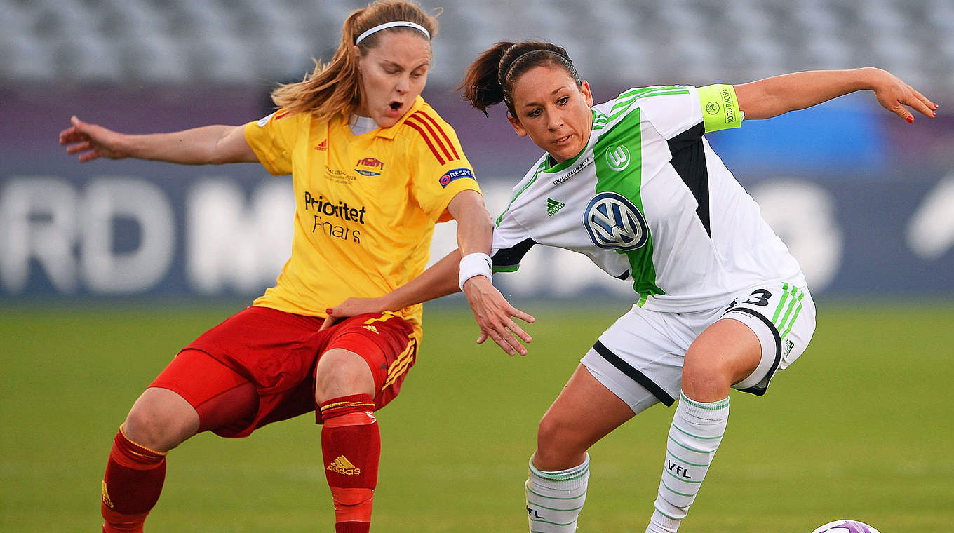 Führte ihr Team im Champions League Finale als Kapitänin auf das Feld: Wolfsburgs Nadine Keßler © 2014 Getty Images