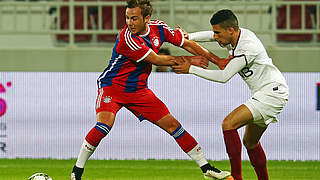 Souveräner Sieg im Testspiel gegen Katar AllStars: Mario Götze und Bayern München © 2015 Getty Images
