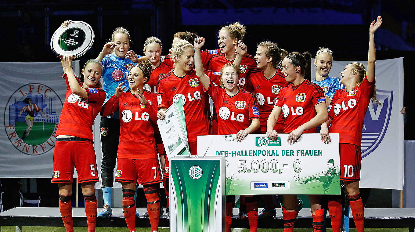 Sieger des DFB-Hallenpokals 2015: Bayer Leverkusen © 2015 Getty Images