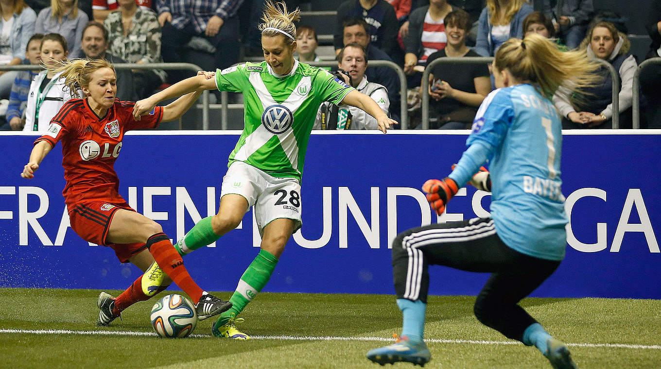 Umkämpftes Finale: Der VfL Wolfsburg war ein Gegner auf Augenhöhe © 2015 Getty Images