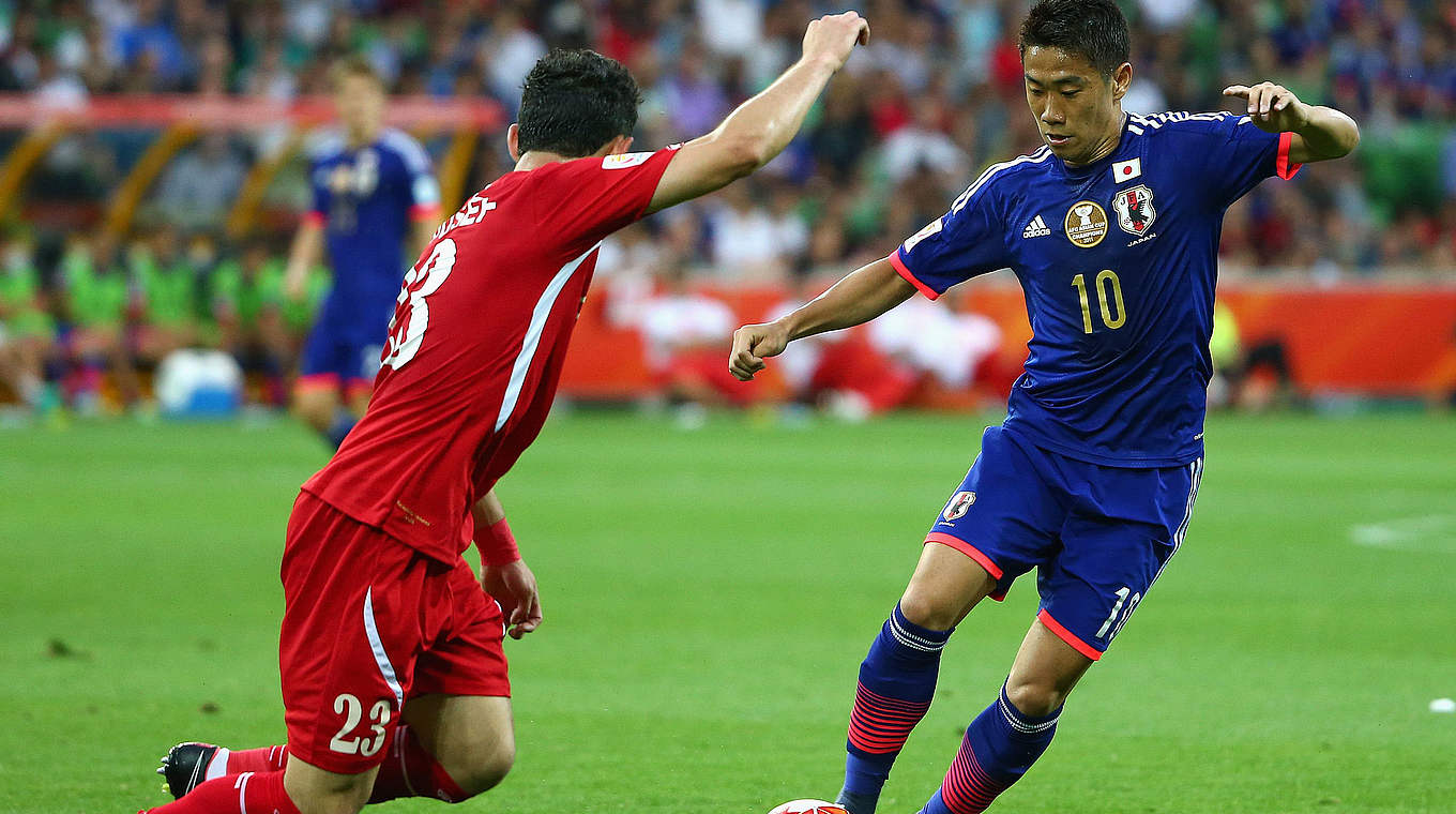 Traf für Mitfavorit Japan: Shinji Kagawa (r.) beim Asien-Cup © 2015 Getty Images