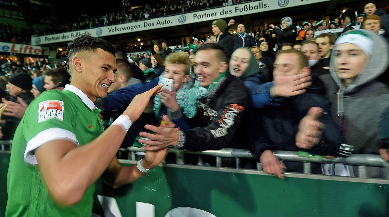 Davie Selke (l.): "Die Fans sind überragend und bauen uns immer wieder auf" © 2014 Getty Images