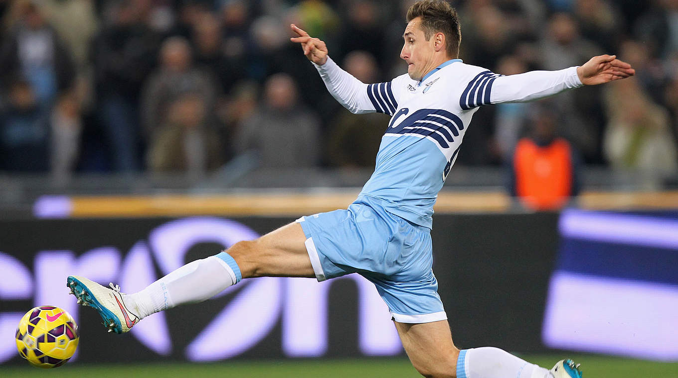 Miroslav Klose's Lazio side are eyeing a Champions League spot © 2015 Getty Images