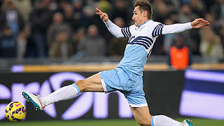 Plenty of praise for Miroslav Klose following Lazio's 3-1 victory of AC Milan © 2015 Getty Images