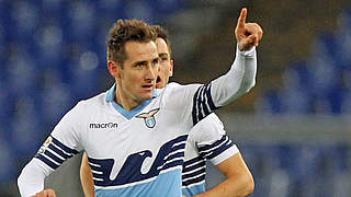 It's likely that World Champion Miroslav Klose will remain at Lazio © 2015 Getty Images