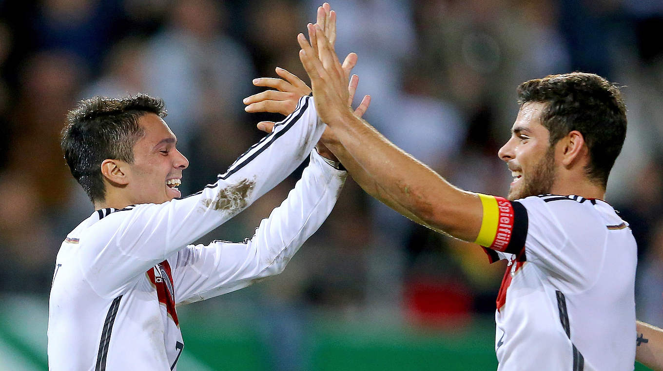 Bundesligaerfahrene Hoffnungsträger: Leonardo Bittencourt und Kevin Volland © 2014 Getty Images