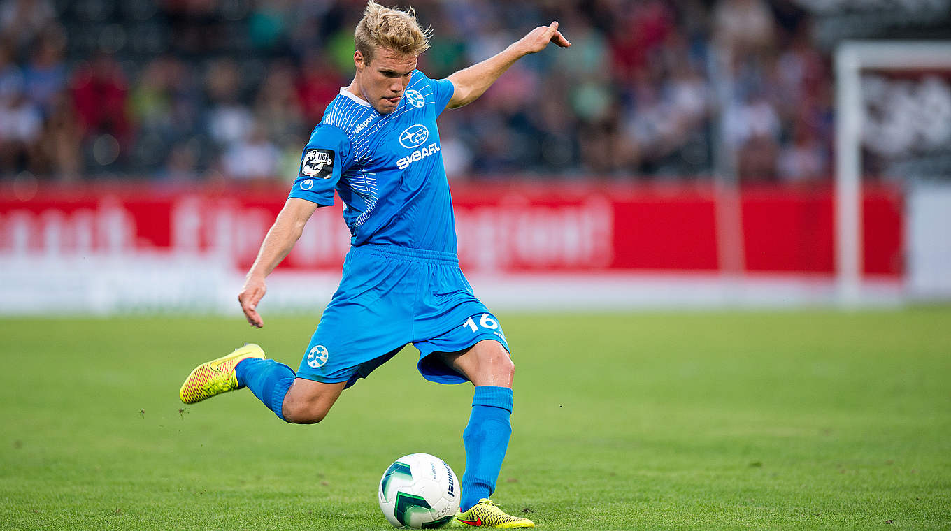 Mit den Stuttgarter Kickers siegreich: Fabio Leutenecker © 2014 Getty Images