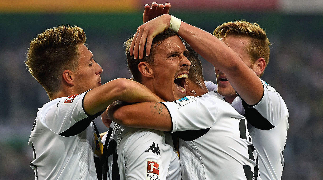 Reason to celebrate: Gladbach scored four in their last game against Schalke © 2014 Getty Images