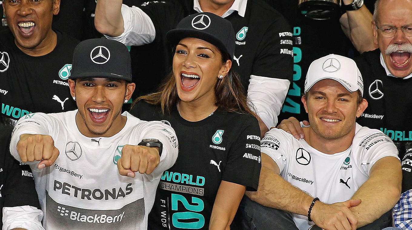 Konstrukteursweltmeister in der Formel 1: Mercedes um Hamilton (l.) und Rosberg (r.) © 2014 Getty Images
