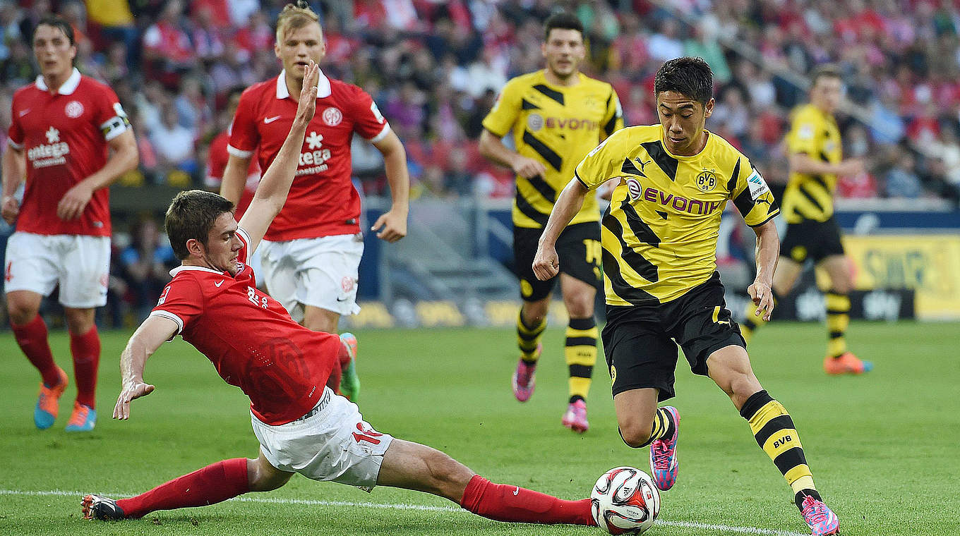 Relegation battle: Mainz 05 travel to Dortmund today © 2014 Getty Images