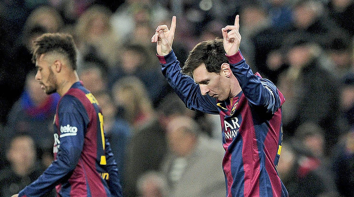 Lionel Messi scored Barcelona's first as they went on to win 3-1 © AFP