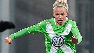 Im neuen Trikot: Julia Simic beim VfL Wolfsburg. © Imago