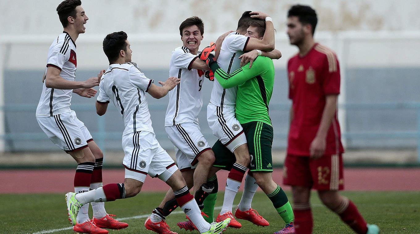 Matchwinner gegen Spanien: Torhüter Bennett Schauer (2.v.r.) © 2015 Getty Images