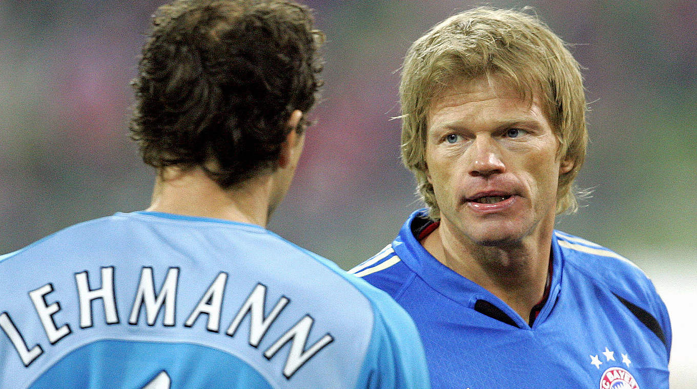 Duell der Giganten: Lehmann und Kahn (r.) treffen sich in der Champions League  © 2006 AFP