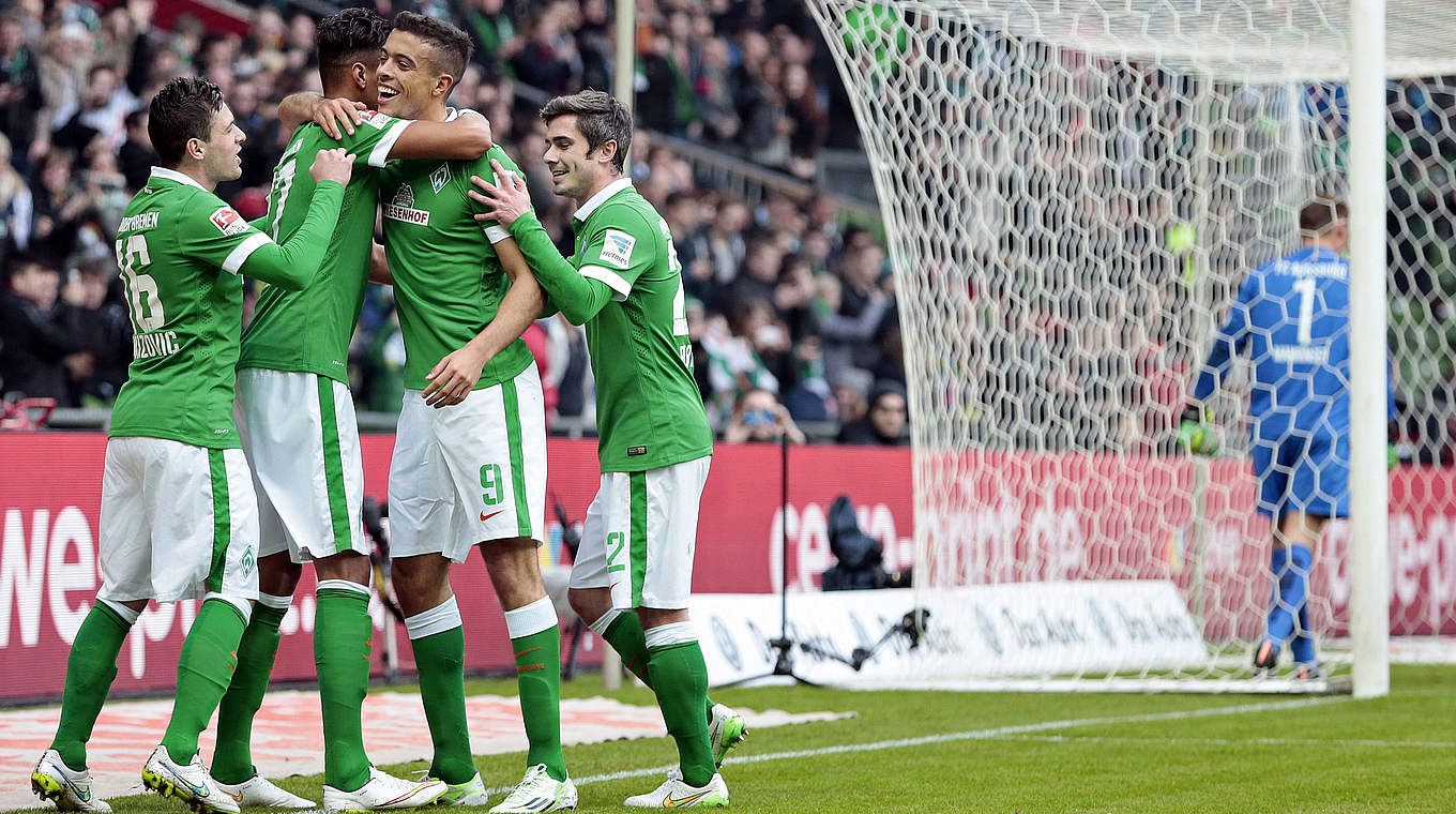In der Erfolgsspur: Werder Bremen gewann die letzten fünf Spiele © AFP/Getty Images