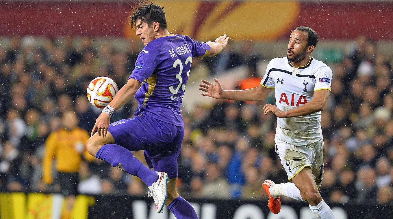 Gomez and Fiorentina drew 1-1 against Tottenham Hotspur © AFP/Getty Images