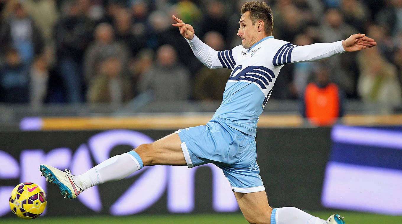 Klose started for Lazio against Palermo © 2015 Getty Images