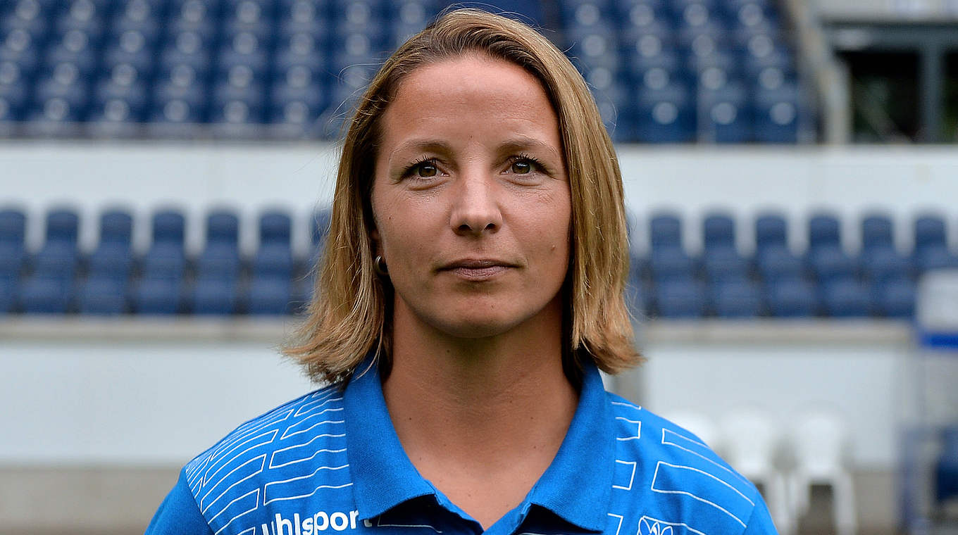 Trainerin des MSV: Ex-Nationalspielerin Inka Grings © 2014 Getty Images