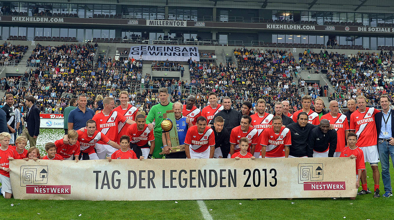 "Tag der Legenden 2013": Siegerteam um den inzwischen verstorbenen Hermann Rieger © 2013 Getty Images