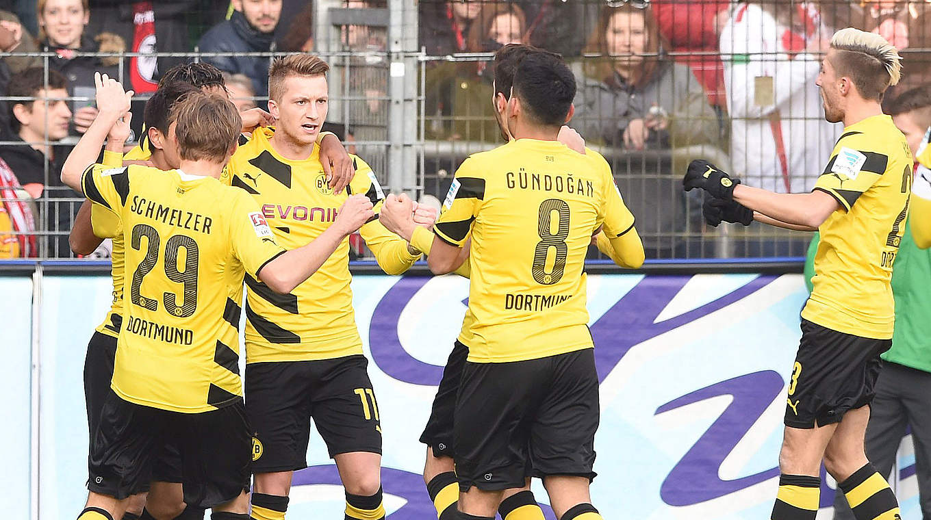 Reus has scored in each of his last three Bundesliga games though © 2015 Getty Images