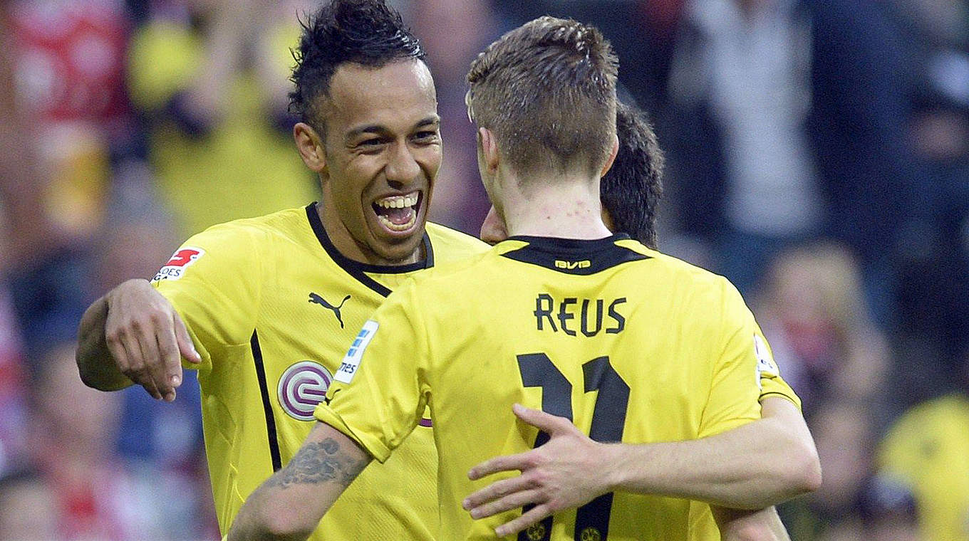 "We're like brothers" - Reus and Aubameyang get along well both on and off the pitch © 2014 AFP