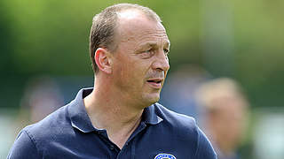 Will oben angreifen: Hertha-Trainer Andreas Thom © 2013 Getty Images