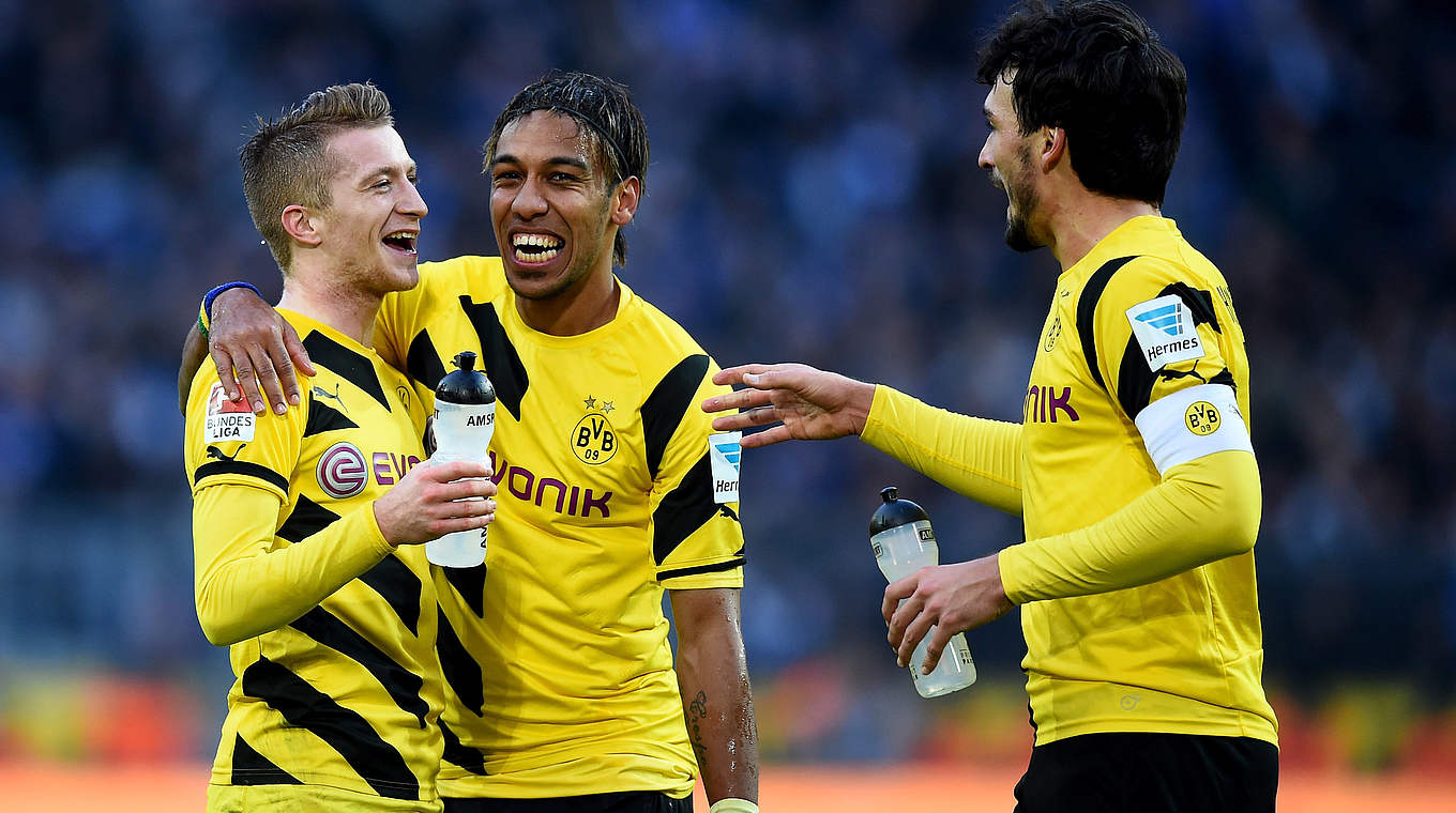 "Very creative" - Hummels on Aubameyang's and Reus' celebration © 2015 Getty Images