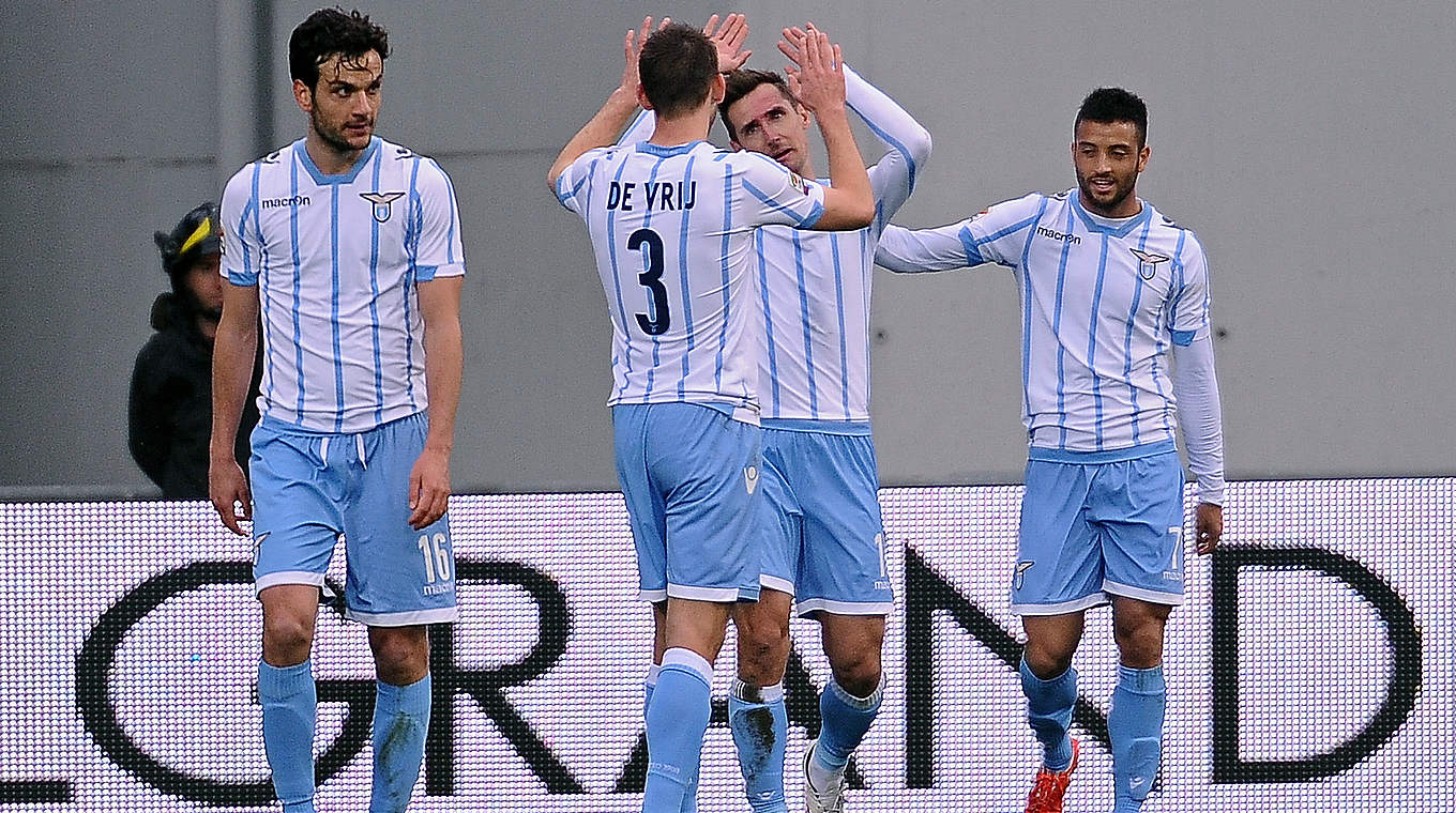 Klose came off the bench to net for Lazio © 2015 Getty Images