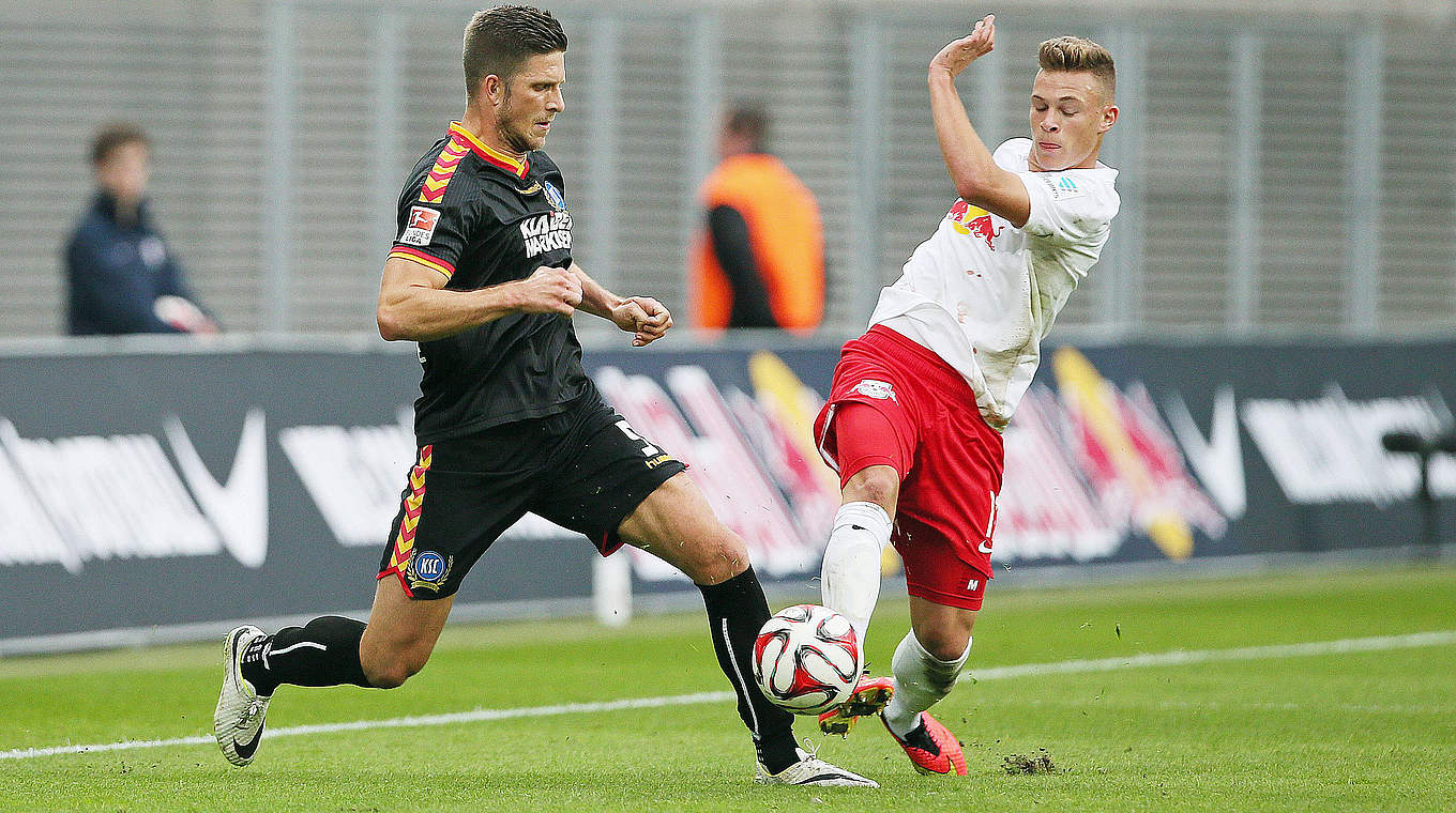 Sieg im Hinspiel: Juniorennationalspieler Joshua Kimmich (r.) und RB Leipzig  © imago/Picture Point