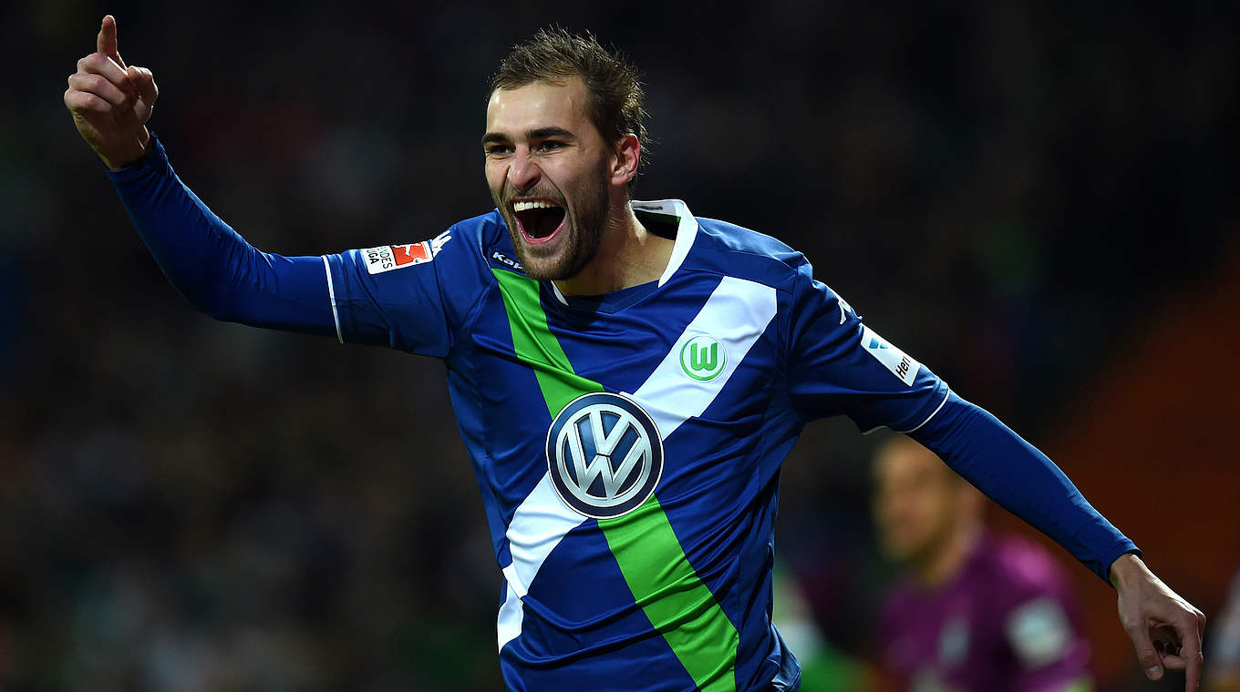 Knipst im Moment wie er will: Bas Dost vom VfL Wolfsburg © 2015 Getty Images