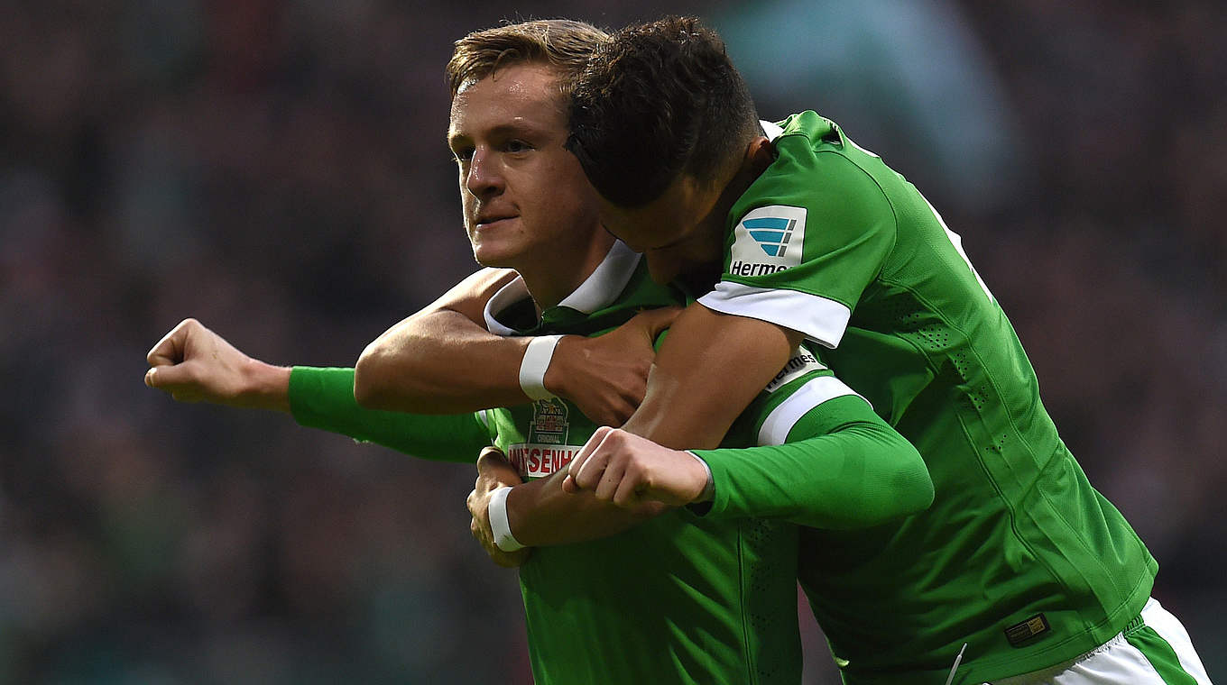 Zwei Garanten des Bremer Erfolgs: Felix Kroos (l.) und Davie Selke (r.) © 2015 Getty Images