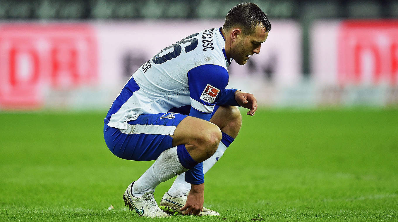 Erfolgreiche Knie-OP: Hertha-Stürmer Julian Schieber © 2015 Getty Images