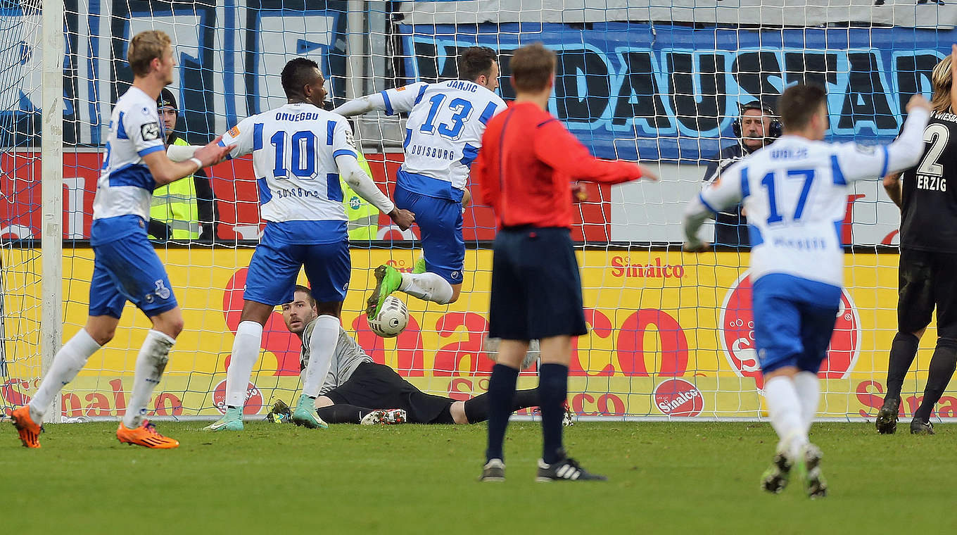 Top-Torjäger des MSV: 13 Treffer und sieben Assists für Zlatko Janjic (3.v.l.) © 2014 Getty Images