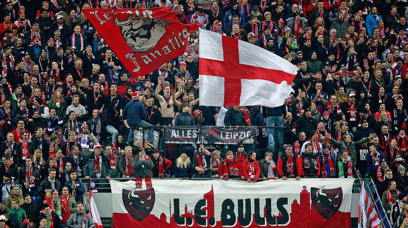 Hochmotiviert: Die Fans von RB Leipzig © 2015 Getty Images