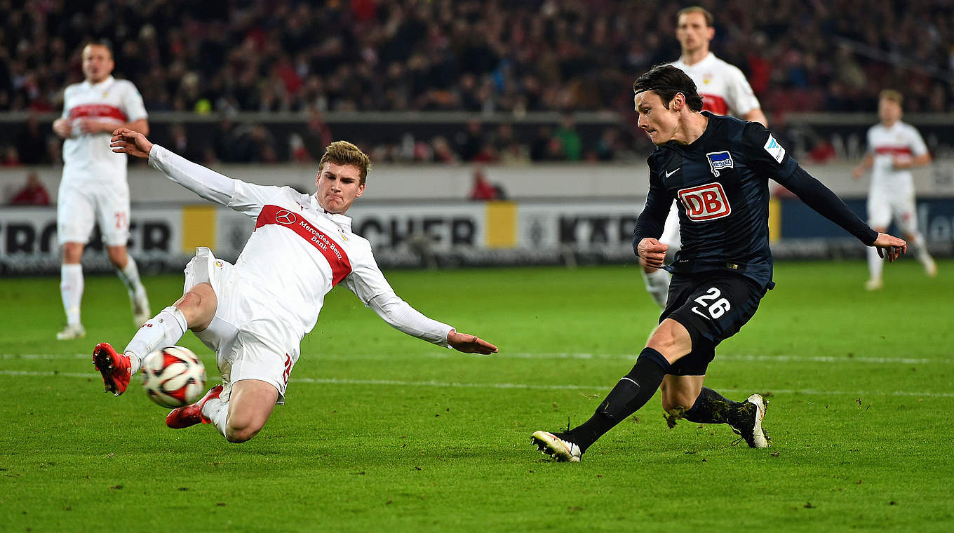 Hatte die Berliner Großchance in der zweiten Halbzeit: Nico Schulz (r.) © 2015 Getty Images