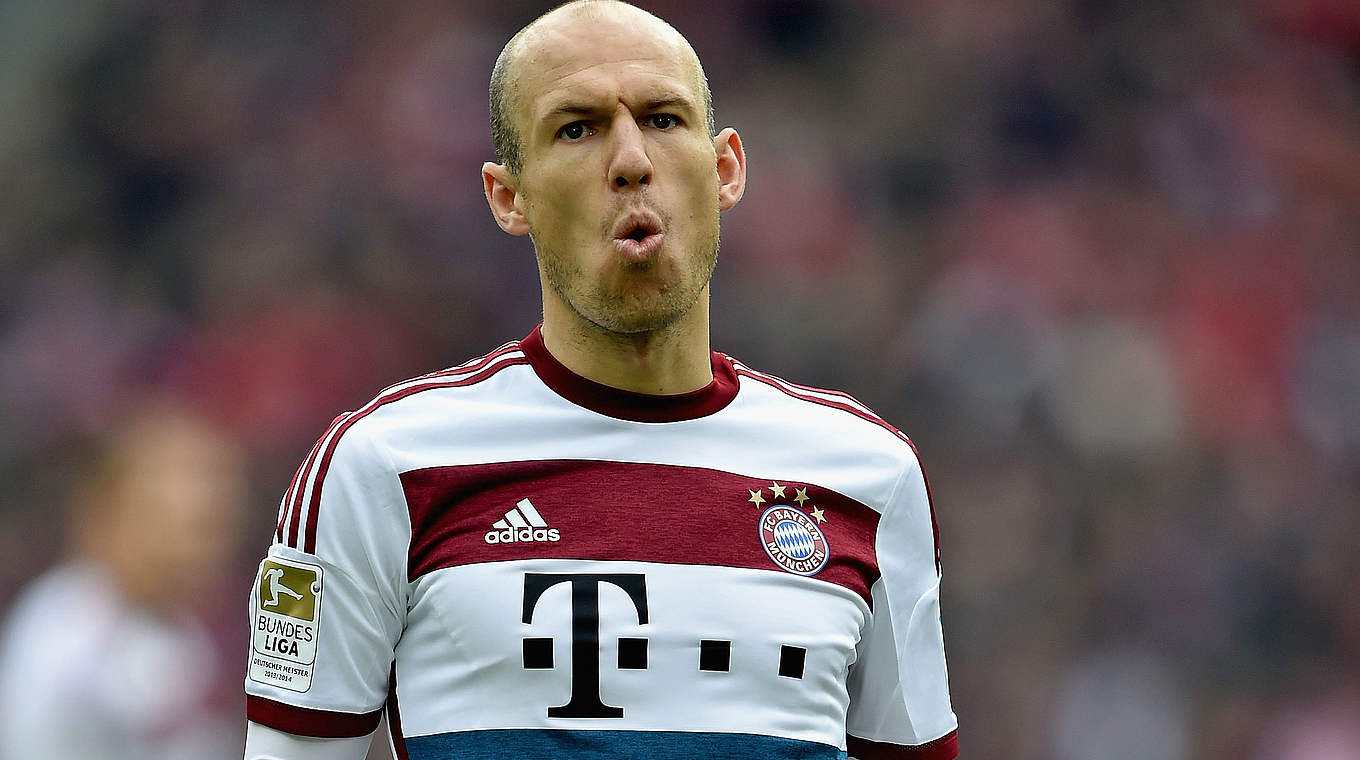 Rekord für Arjen Robben: 100. Sieg im 126. Bundesligaspiel © 2015 Getty Images