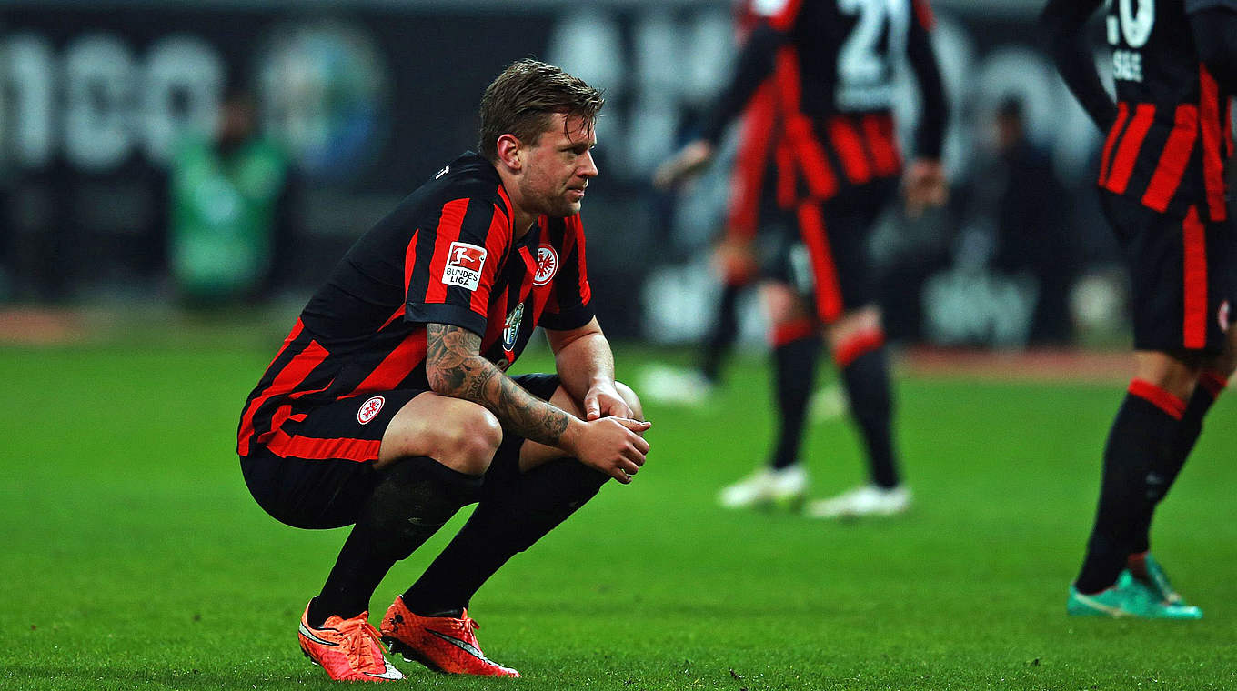 Setback for Marco Russ and Eintracht Frankfurt © 2015 Getty Images