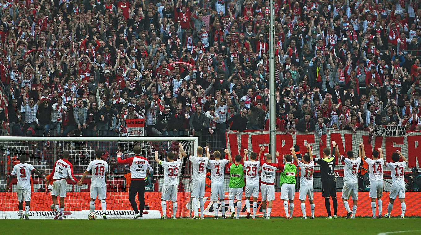 Heimsieg: Nach einem packenden Duell erringen die Kölner ein 4:2 gegen die Eintracht © 2015 Getty Images