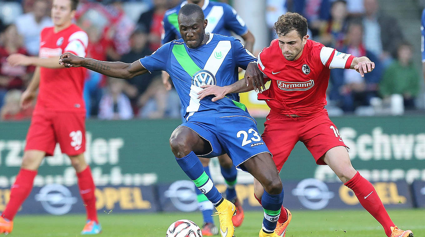 Unterschiedliche Zielsetzungen: Josuha Guilavogui und Admir Mehmedi (v.l.) © 2014 Getty Images