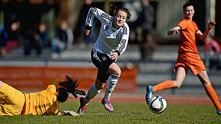 Erzielt das erste Tor beim 2:0 gegen die Niederlande: Stefanie Antonia Sanders © 2015 Getty Images