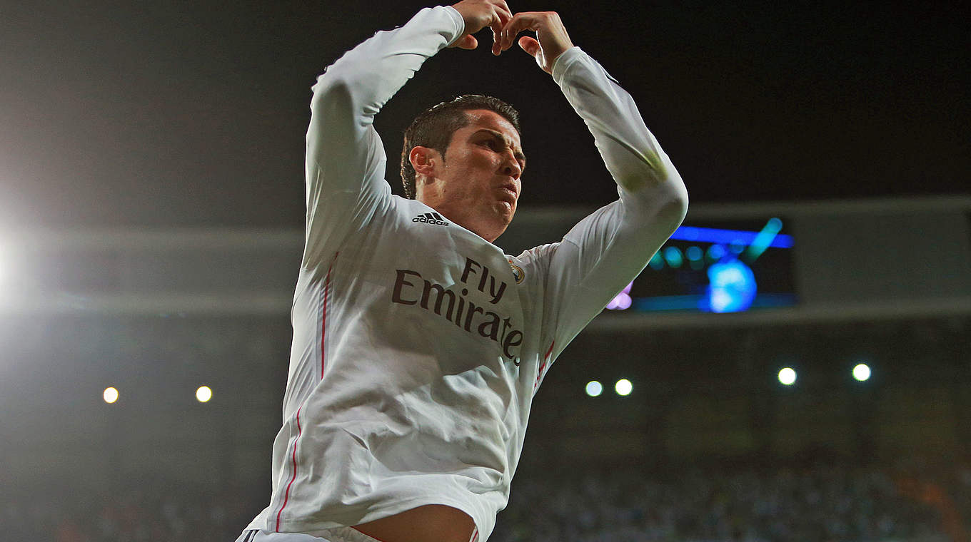 Jubel beim Weltfußballer: Cristiano Ronaldo erzielt das zwischenzeitliche 2:2 © 2015 Getty Images